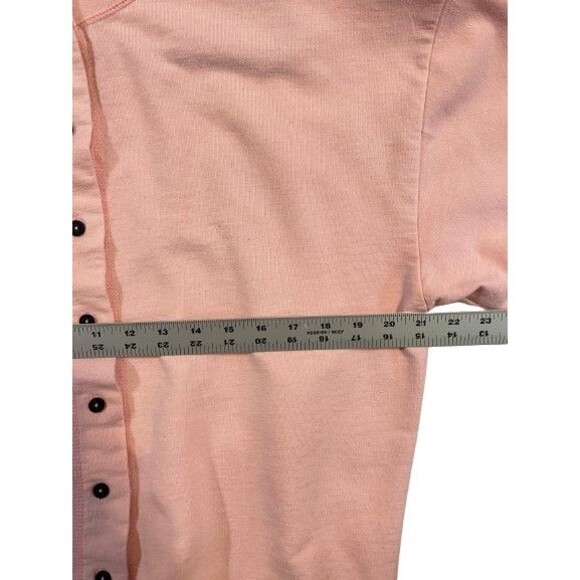 Womens Short Jacket Size XL Pink Lightweight Button Up False Alarm New York - Picture 4 of 5